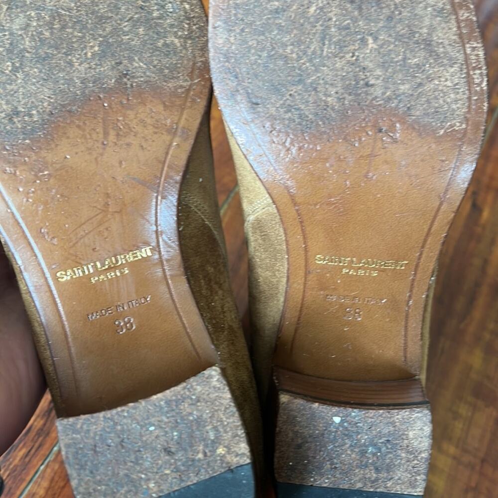 Saint Laurent Paris Blake Jodhpur brown suede ankle boho western cowgirl Boots - Picture 11 of 14